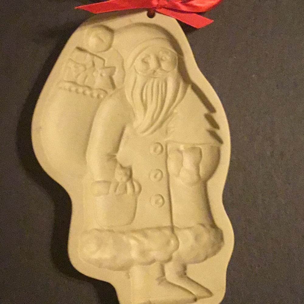 Vintage Brown Bag Cookie Art 1983 Santa cookie mold